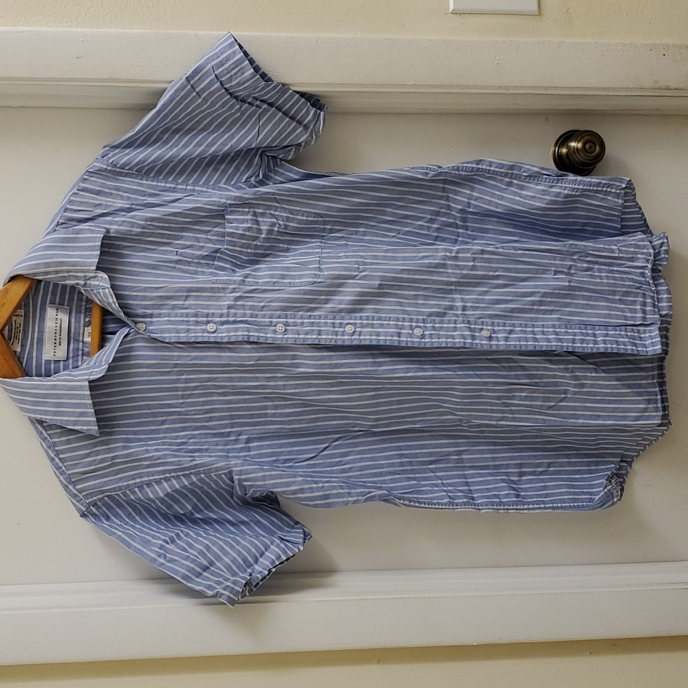 Vintage Peterborough row men's button up short sleeves shirt size 15.5